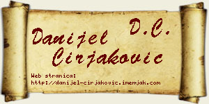 Danijel Ćirjaković vizit kartica
